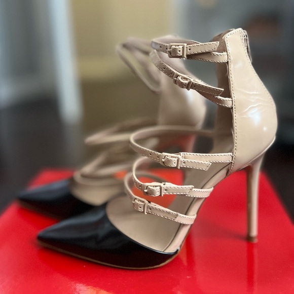 Aldo Black and Nude Buckle Up Stiletto - Picture 6 of 8